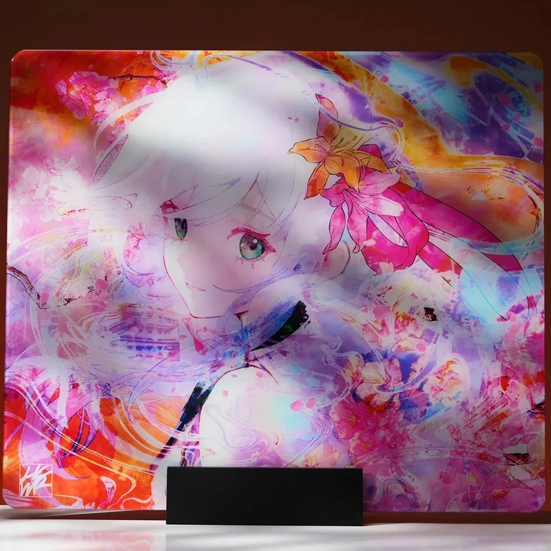 ARBITER STUDIO x HACHIWARE Hanabi 490x420x2mm Glass Mousepad