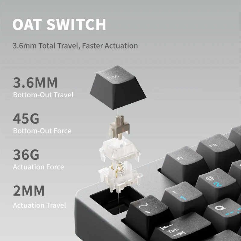 Qwertykeys QK80Mk2 Prebuilt Wireless Mechanical Keyboard (Spray-coated White)