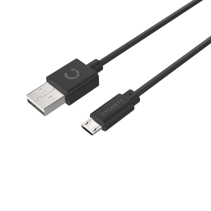 Cygnett 2-Metre Essentials Micro USB to USB-A Cable in Black