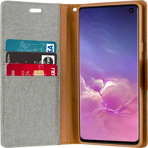 Goospery Canvas Diary For iPhone 13 Pro Max - Orange