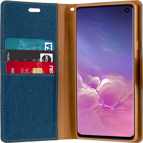 Goospery Canvas Diary For iPhone 13 Pro Max - Navy
