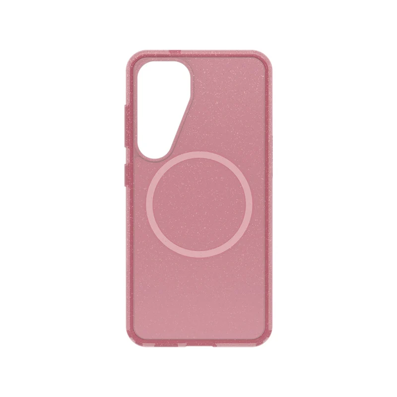 OtterBox Symmetry Phone Case for Samsung Galaxy S25 with MagSafe (Clear/Pink)