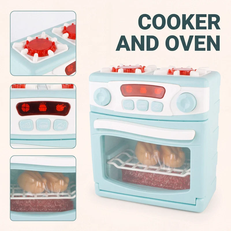 Gem Toys 4 Piece Home Appliance Toy Mixer, Washing Machine, Oven & Dishwasher, With Lights & Sound