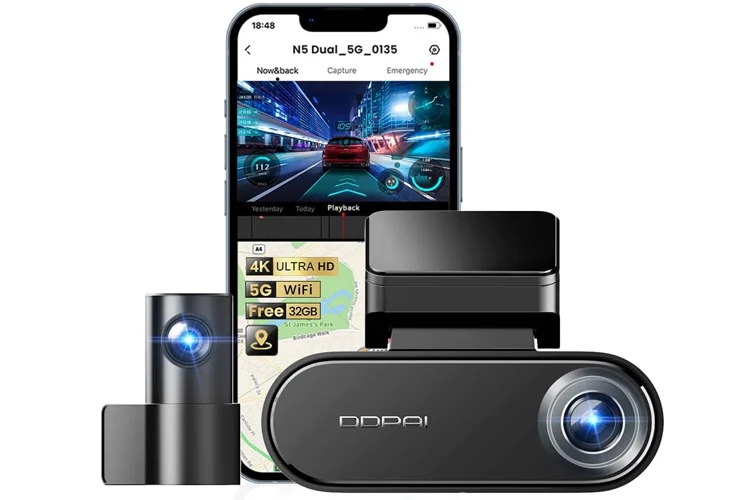 DDPAI N5 Dual 4K 2160P Front and 1080P Rear Dash Camera