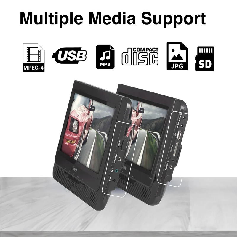 Laser 9" Dual Portable DVD Player