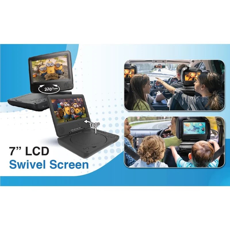 Laser 7" Portable DVD Player