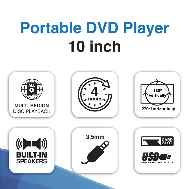 Laser 10" Portable DVD Player