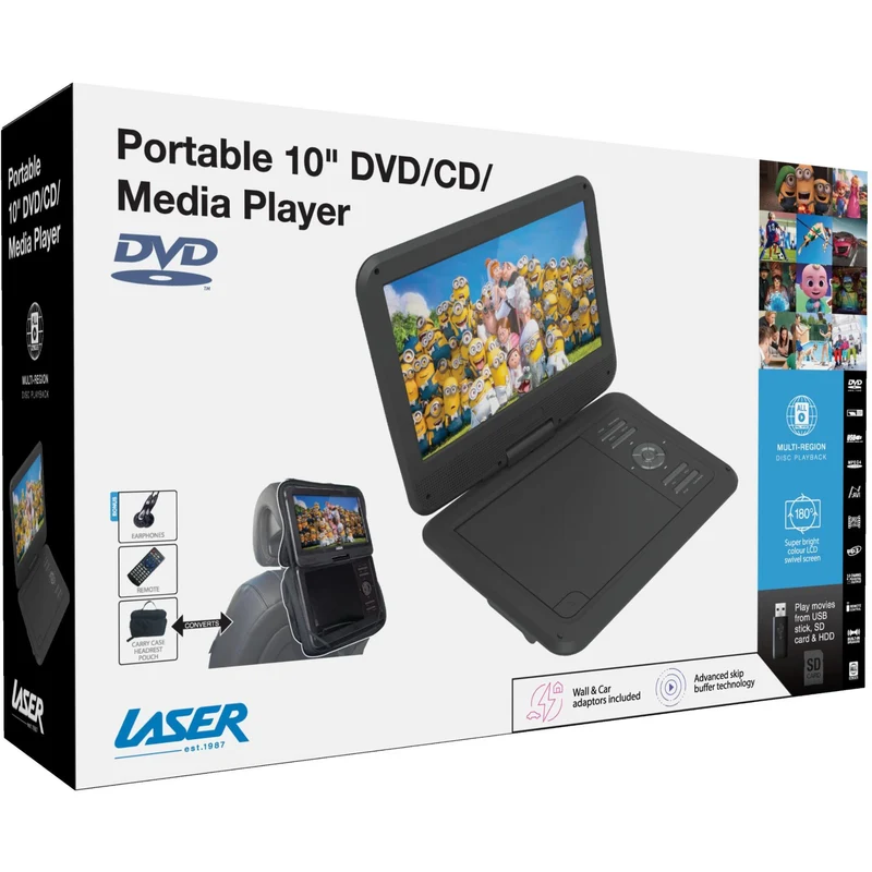 Laser 10" Portable DVD Player