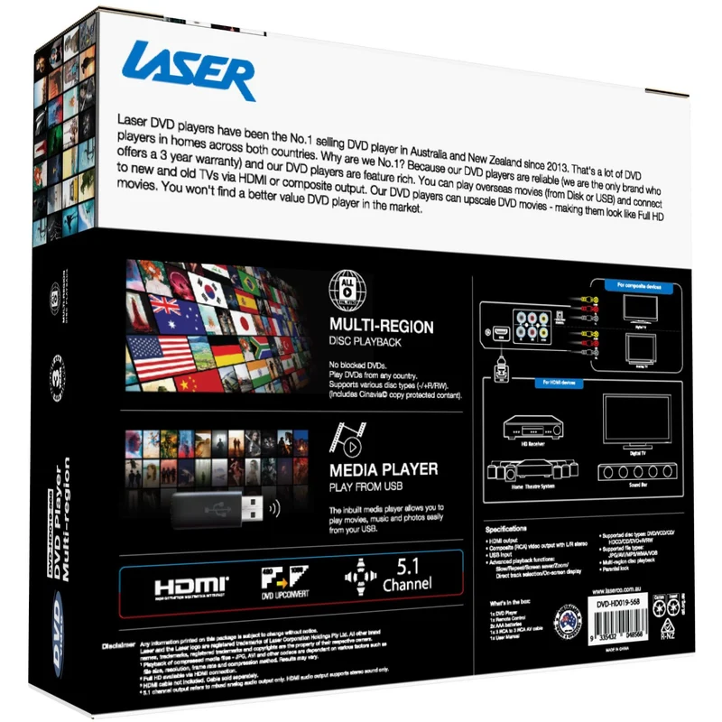 Laser Multi-Region DVD Player