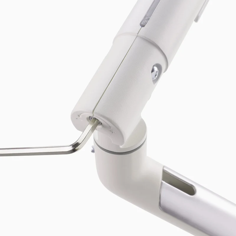 Desky Dual Slim Aluminium Monitor Arm - White