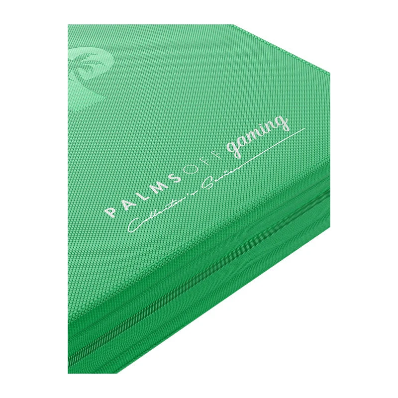 Palms Off Gaming Collector's Series 4 Pocket Card Loader TOP LOADER Zip Binder - CLEAR - GREEN