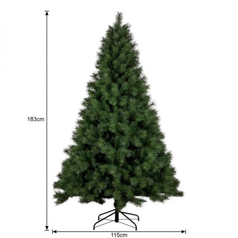 Christabelle 1.8m 6ft Grand Sierra Christmas Tree Pre Lit Multi Function LED Memory Wire Artificial Indoor Xmas Decor