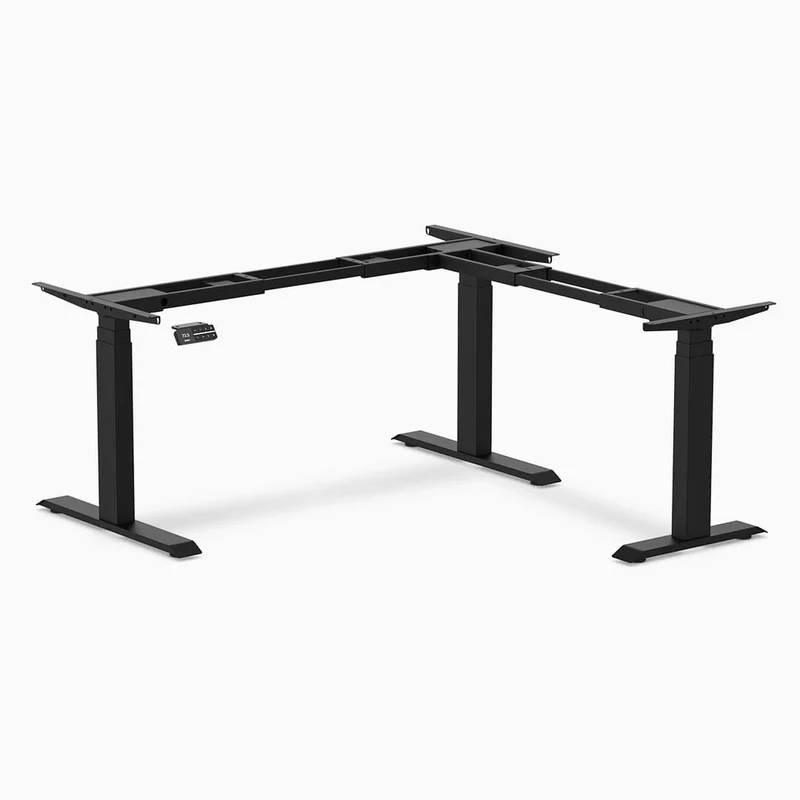 Desky Sit Stand L-Shape Desk Frame 110 cm–190 cm Wheat