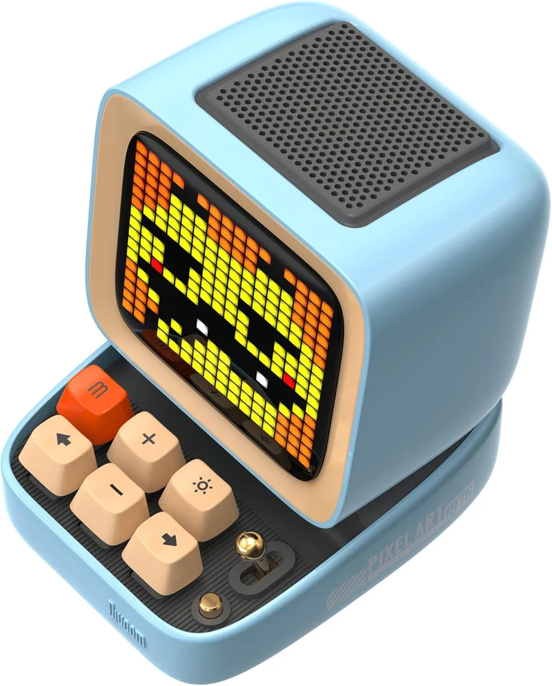 Divoom Ditoo-Mic Mini Karaoke Machine Pixel Art Bluetooth Speaker (Blue)