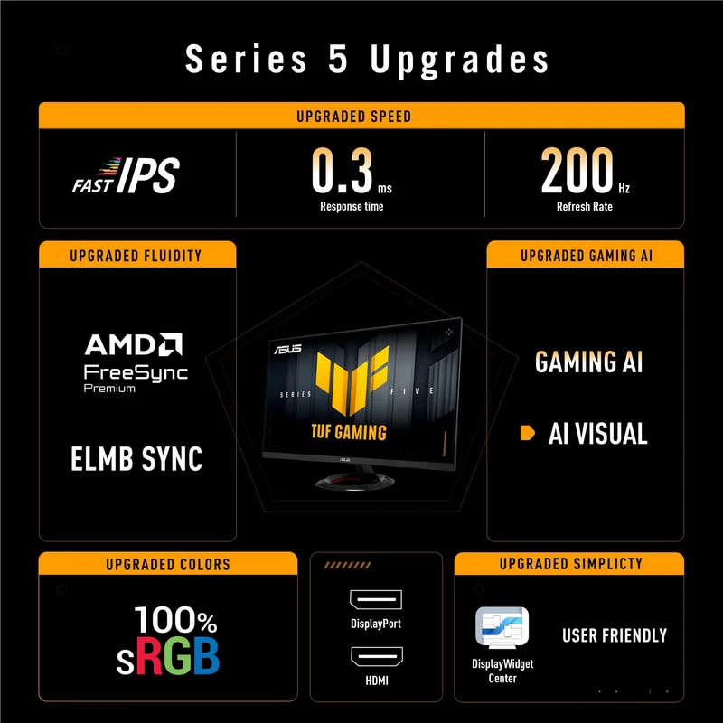 ASUS TUF VG249Q5R 24" FHD 200Hz Gaming Monitor