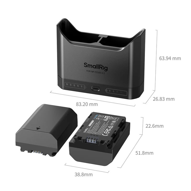 SmallRig Turbo Charging Kit for NP-FZ100 Camera Batteries 5483