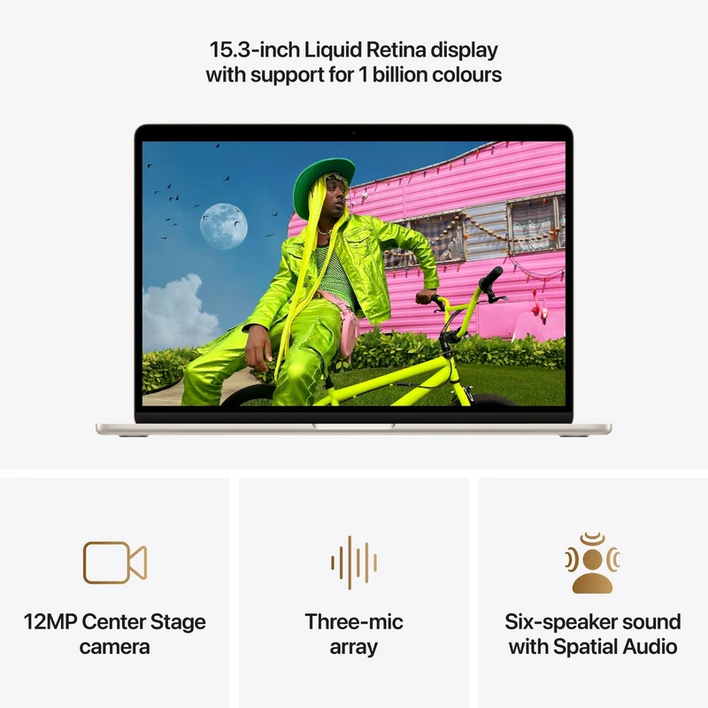 Apple MacBook Air 15-inch with M5 Chip, 512GB/16GB (Starlight)