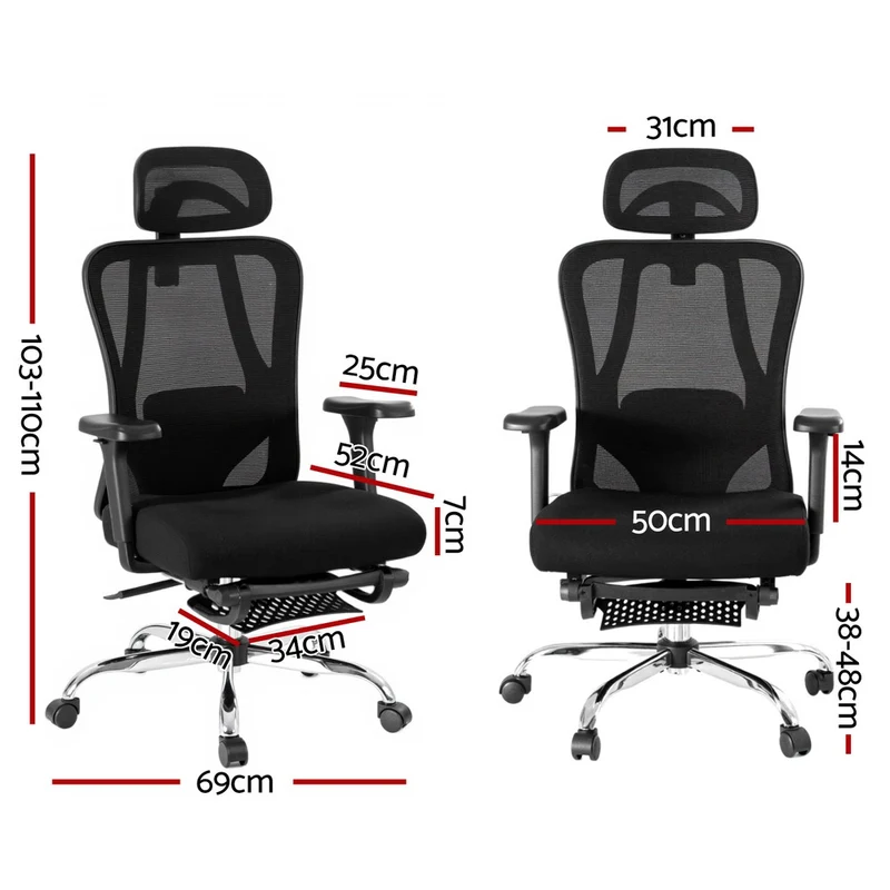 Artiss Ergonomic Mesh Office Chair (Black)