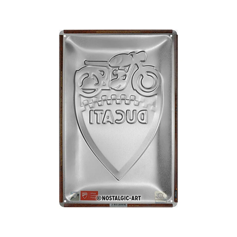 Nostalgic-Art Ducati Meccanica Bologna Metal Decorative Sign Plaque 20x30x0.5cm