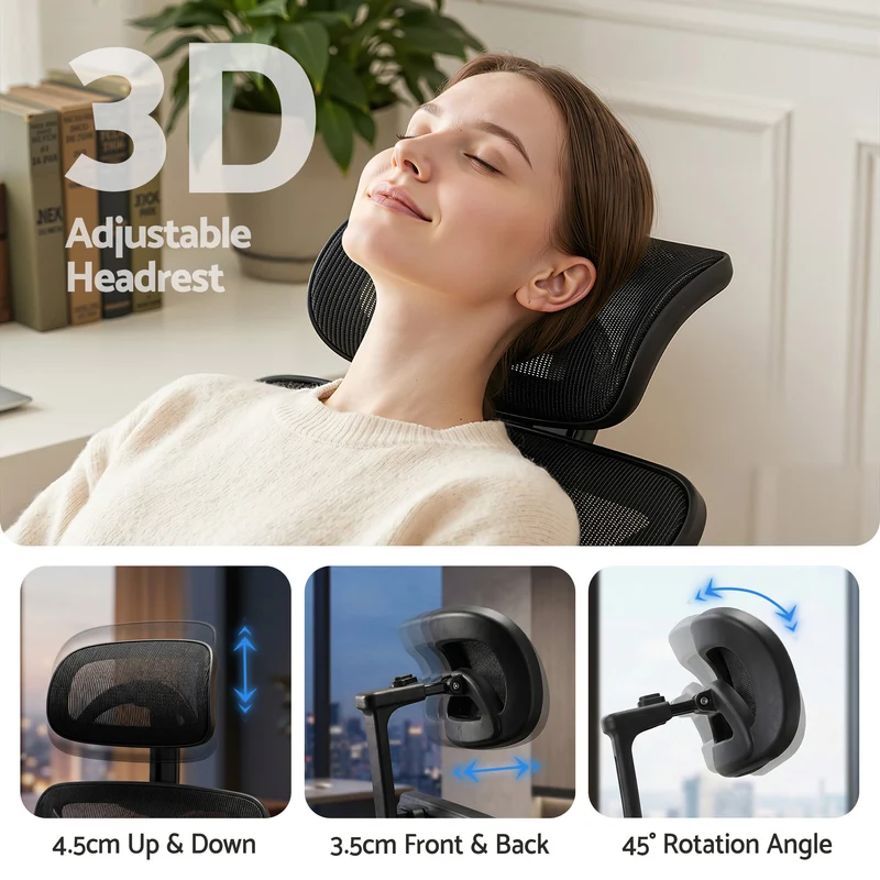 Artiss Ergonomic Office Chair Footrest (Black)