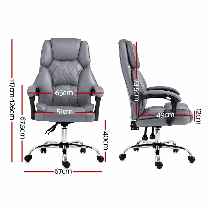 Artiss Executive Office Chair Recliner (Grey)