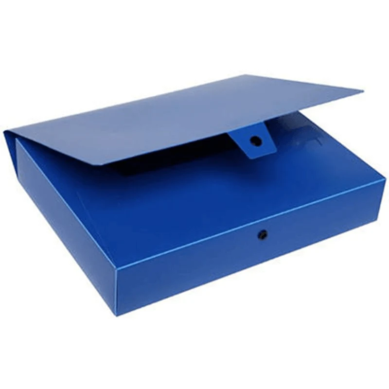 Marbig Box File Button Closure 60mm A4 Blue Box 10