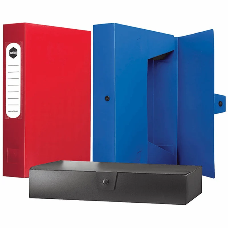 Marbig Box File Button Closure 60mm A4 Blue Box 10