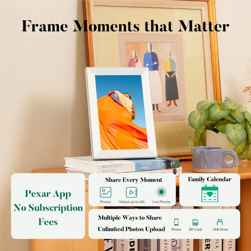 Pexar Vivkeep 10.1" Smart Digital Photo Frame 32GB (Grey)