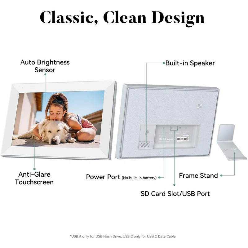Pexar Vivkeep 10.1" Smart Digital Photo Frame 32GB (Grey)