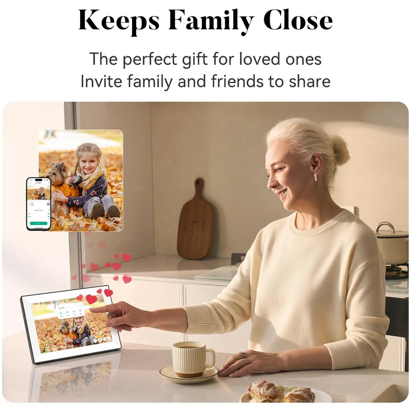 Pexar Vivkeep 10.1" Smart Digital Photo Frame 32GB (Black)