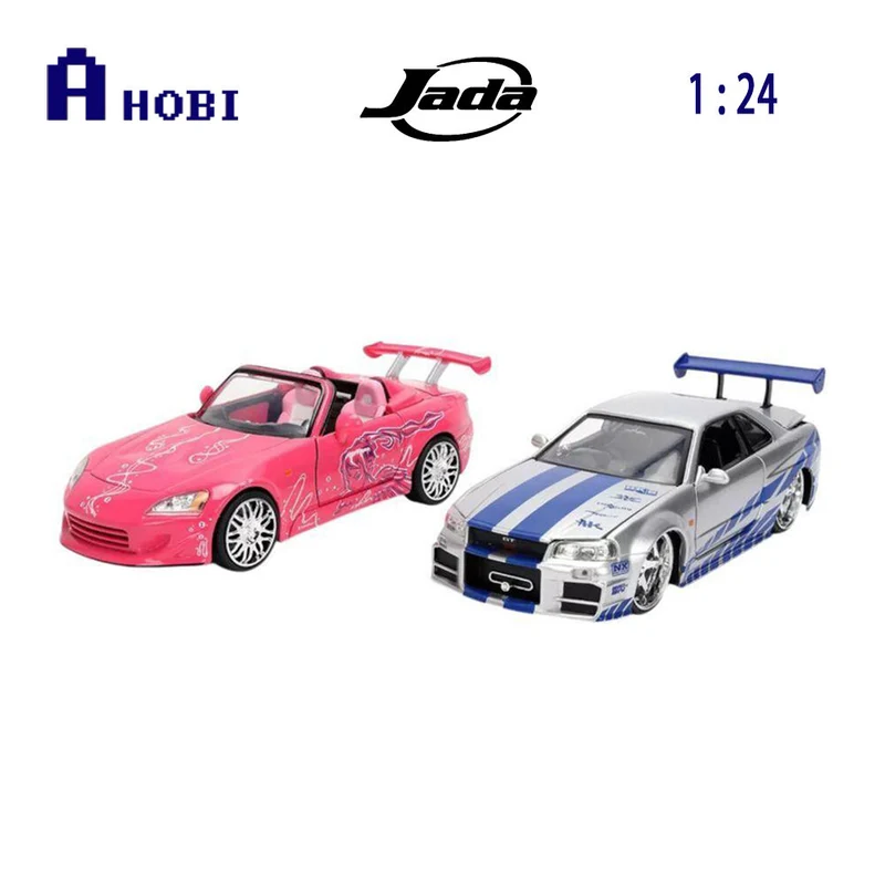 Jada 1:24 Nissan Brian's Skyline GT-R R34 & Honda Suki's 2001 S2000 Model Set