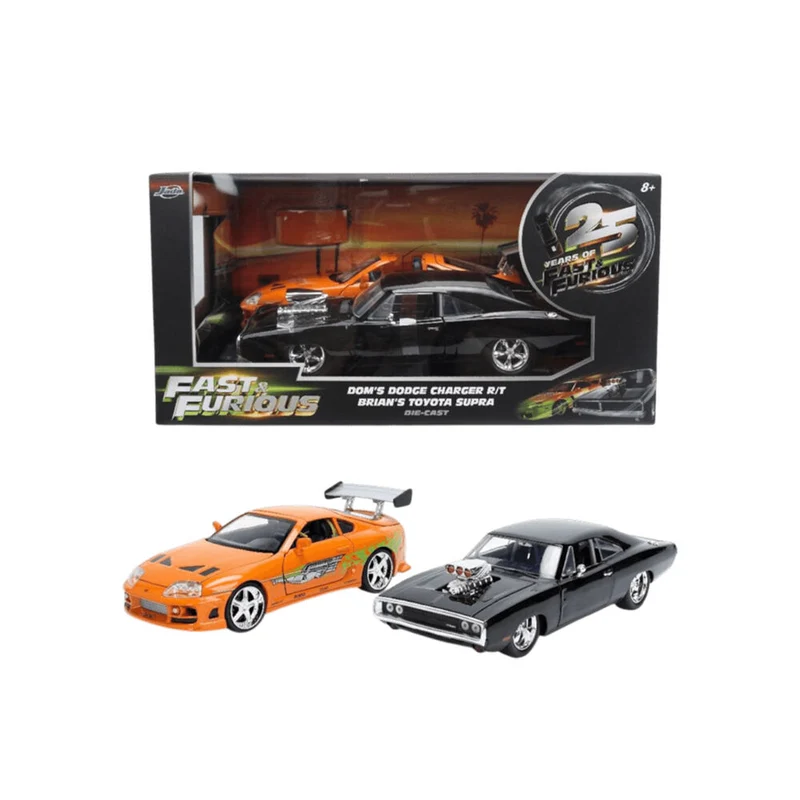 Jada 1:24 Fast & Furious Dom's Dodge Charger R/T & Brian's Toyota Sup Model Set