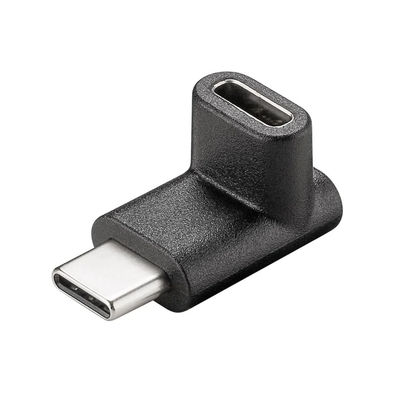 Goobay USB-C to USB-C Adapter 90 degree plug for USB-C cables - Black - Black