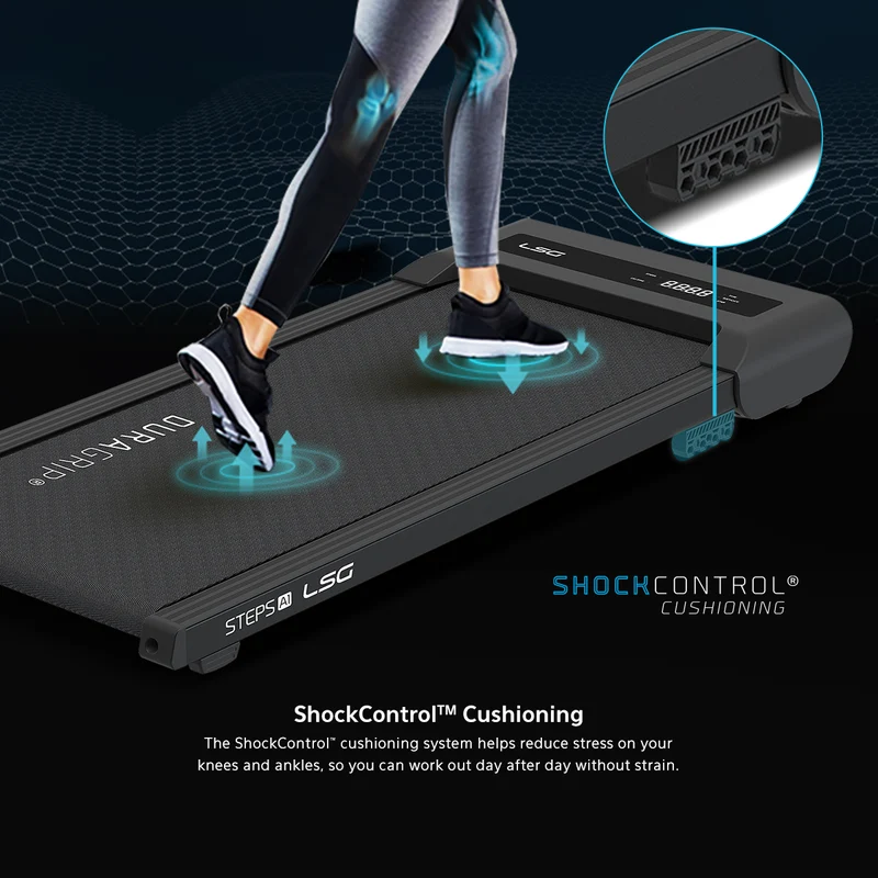 LSG Fitness Steps A1 Walking Pad Under Desk Treadmill (Black)