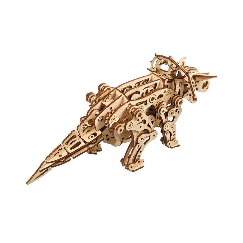 Ugears Triceratops Mechanical Wooden 3D Puzzle Model Kit