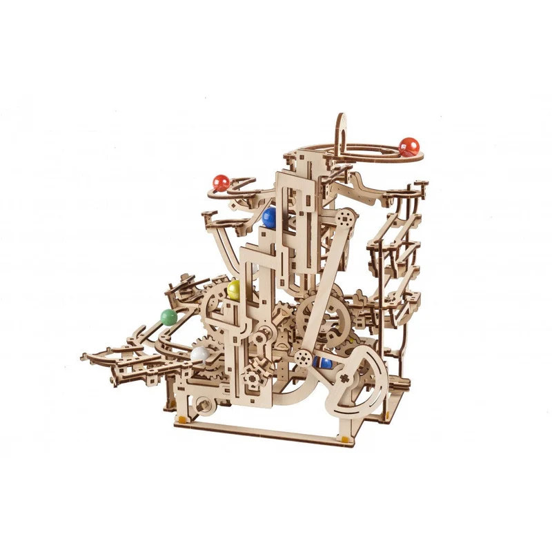 Ugears Marble Run Tiered Hoist Mechanical Wooden Puzzle Model Kit