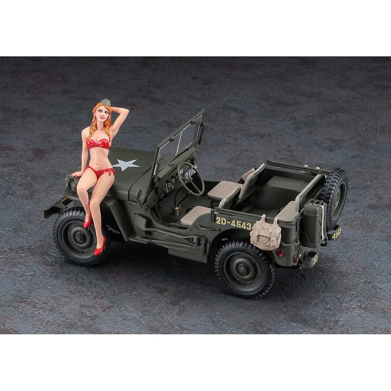 Hasegawa 1/24 1/4ton 4x4 Utility Truck with Blond Girls Figure