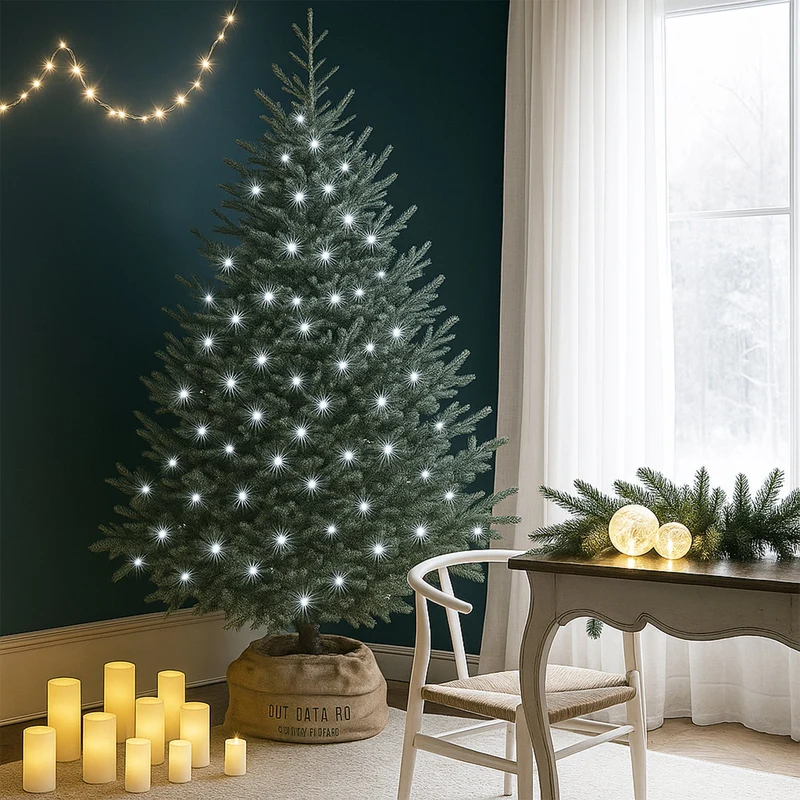 Lexi Lighting 240 LED Fairy Light Chain Clear Cable - White