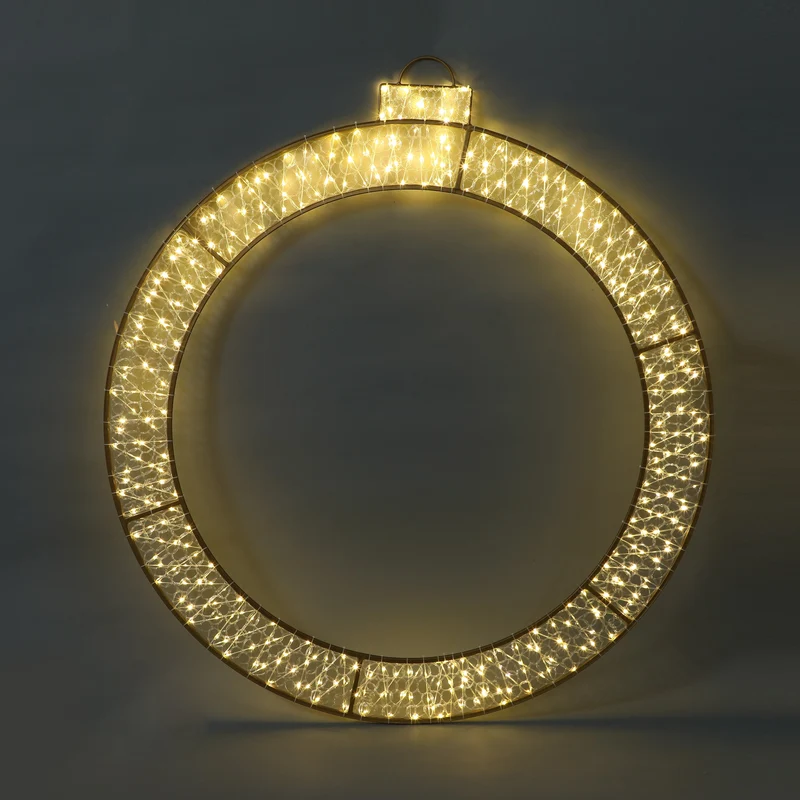 Lexi Lighting 2D 1.2M Mesh Christmas Bauble Ring with twinkle LED - Warm White