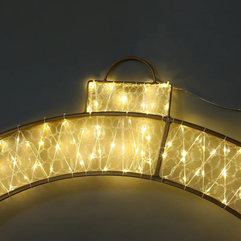 Lexi Lighting 2D 1.2M Mesh Christmas Bauble Ring with twinkle LED - Warm White