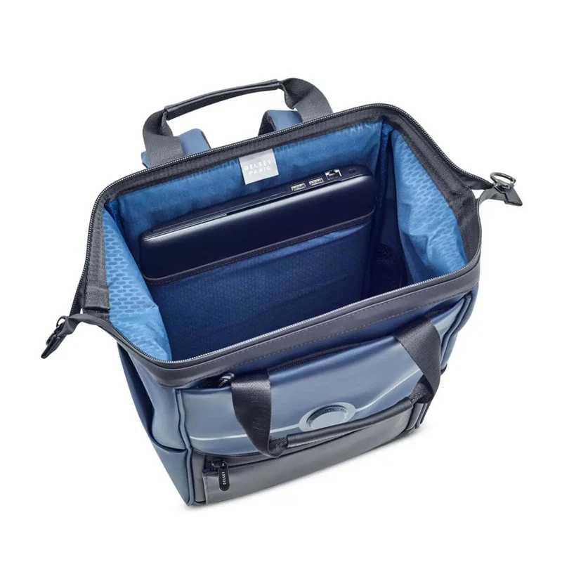 Delsey Turenne Soft 14" Laptop Backpack with RFID Night Blue, Size D