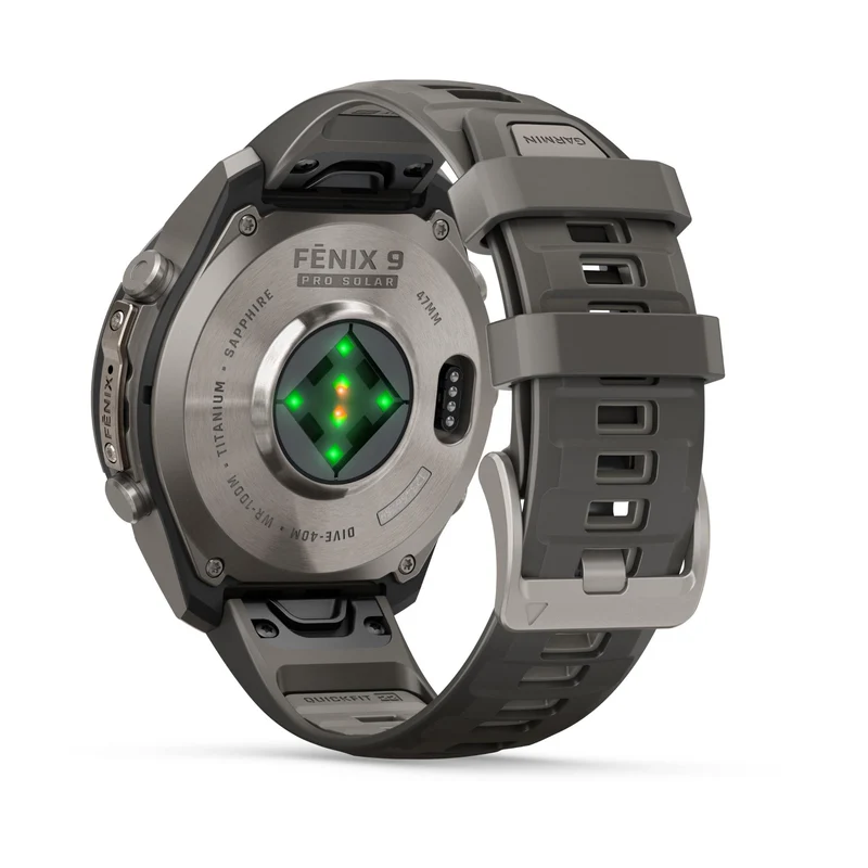 Garmin fenix 9 Pro 47mm Solar Titanium Pebble Grey Silicone Band
