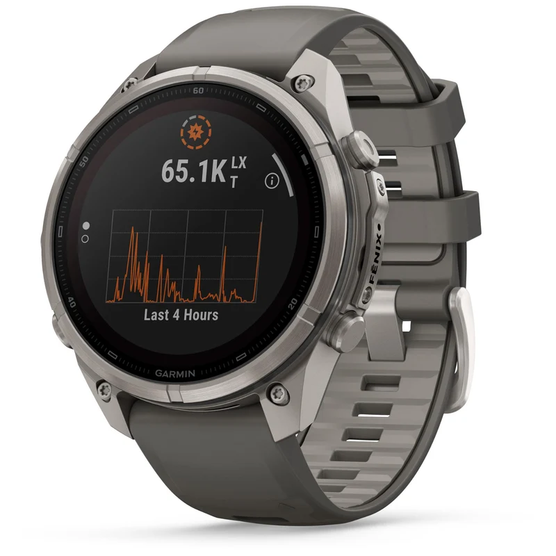 Garmin fenix 9 Pro 47mm Solar Titanium Pebble Grey Silicone Band