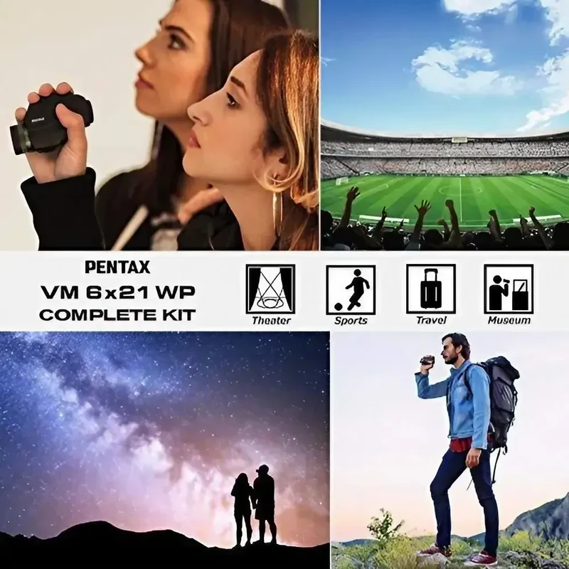 Pentax VM 6x21 WP Monocular - Complete Kit with SmartPhone Adapter - A | 101 | 150