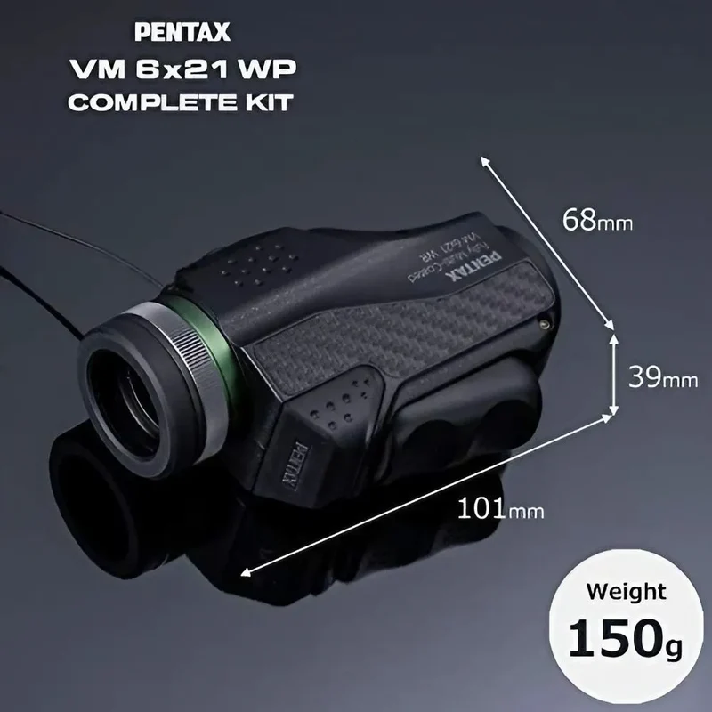 Pentax VM 6x21 WP Monocular - Complete Kit with SmartPhone Adapter - A | 101 | 150