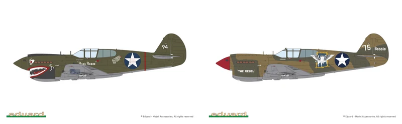 Eduard 1/48 Pacific Star P-40E Warhawk Dual Combo Model Kit (Aus Decals)