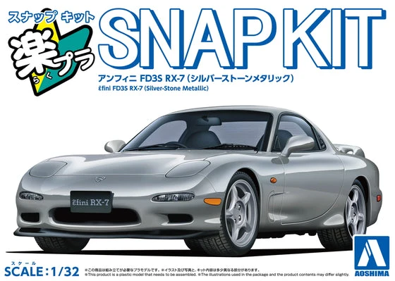 Aoshima 1/32 Snap Mazda FD3S RX-7 (Silver-Stone Metallic)