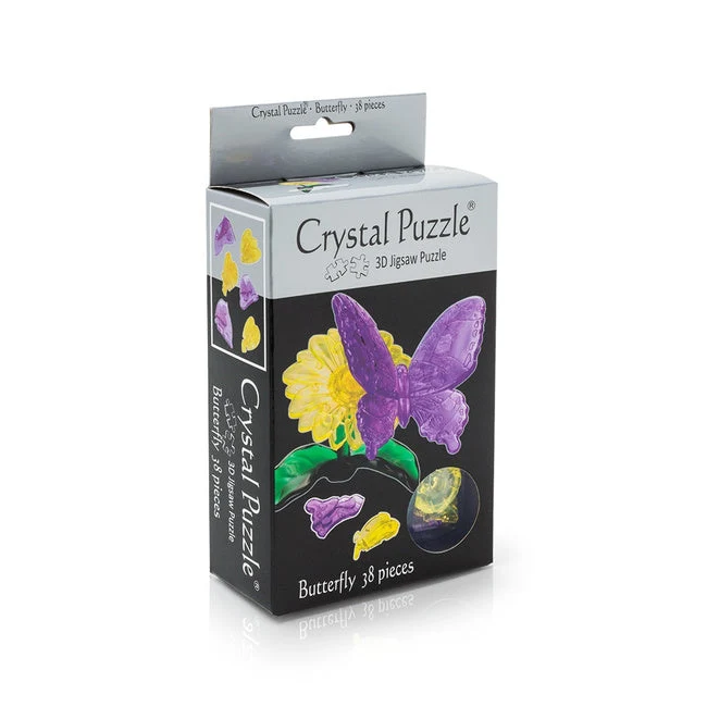 Bepuzzled 3D Purple Butterfly Crystal Puzzle