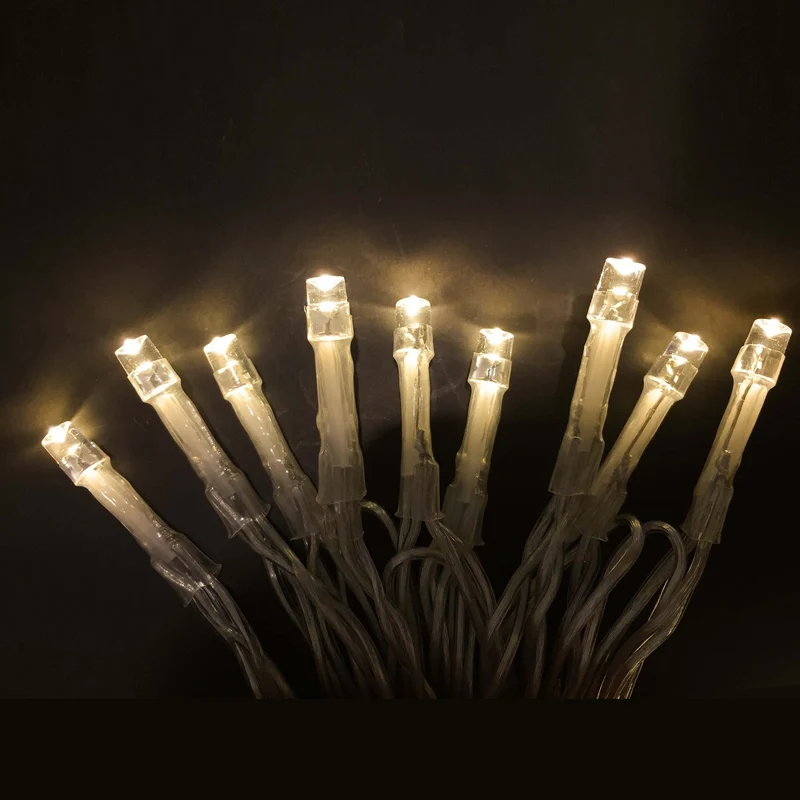 Lexi Lighting Battery Operated 50 LED String Light Clear Cable - Warm White
