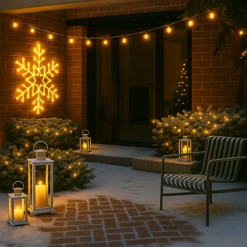 Lexi Lighting 520 LED Connectable Fairy Light Chain Clear Cable - Amber